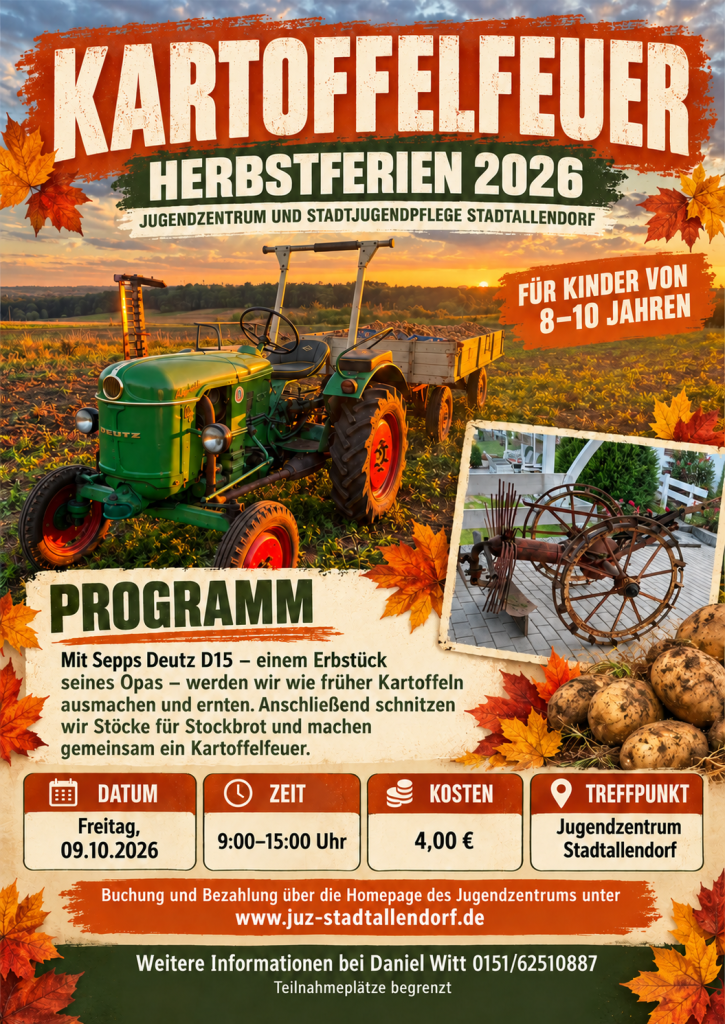 09.10.2026 Herbstferienprogramm 2026 - Kartoffelfeuer